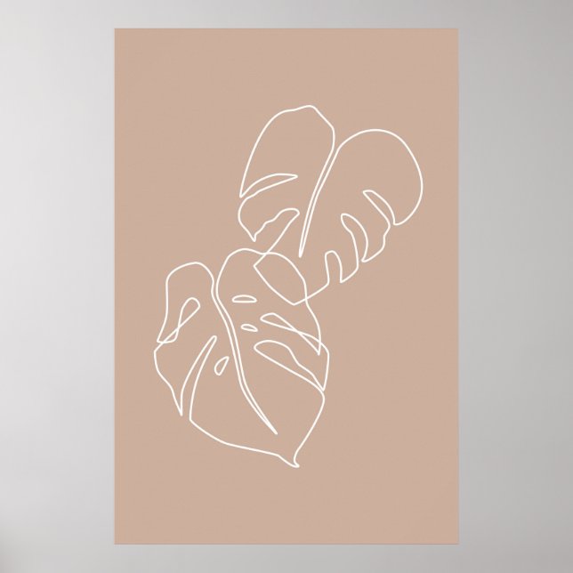 Poster Dessin du contour du monastère Boho. Esthétique tr (Devant)