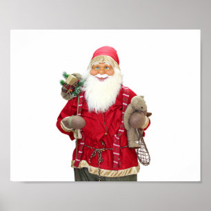 Poster Dessin du Père Noël souriant