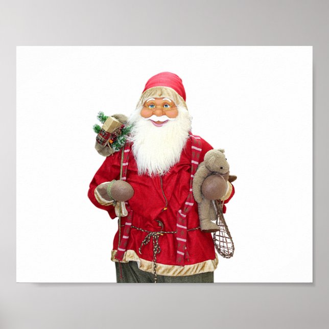 Poster Dessin du Père Noël souriant (Devant)