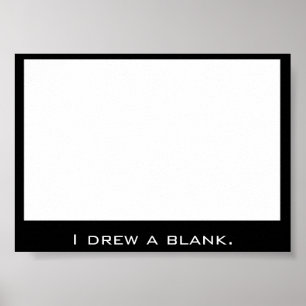 Poster Dessin d'un blanc