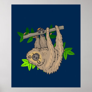 Poster Dessin d'une fentes penchée à l'envers