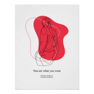 Poster Dessin d'une seule ligne Impression d'art modern