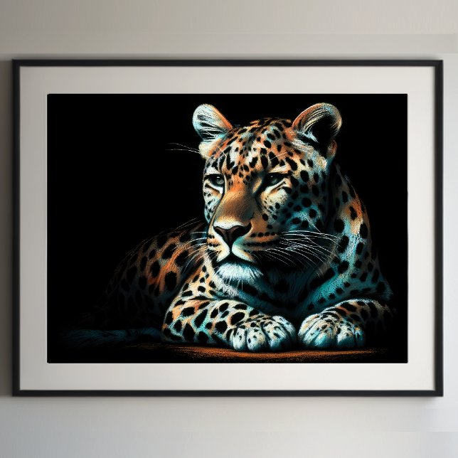 Poster Dessin dur Pastel Leopard III (Créateur téléchargé)