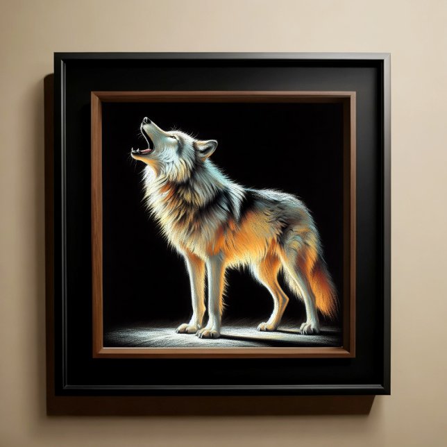 Poster Dessin dur Pastel Wolf (Créateur téléchargé)