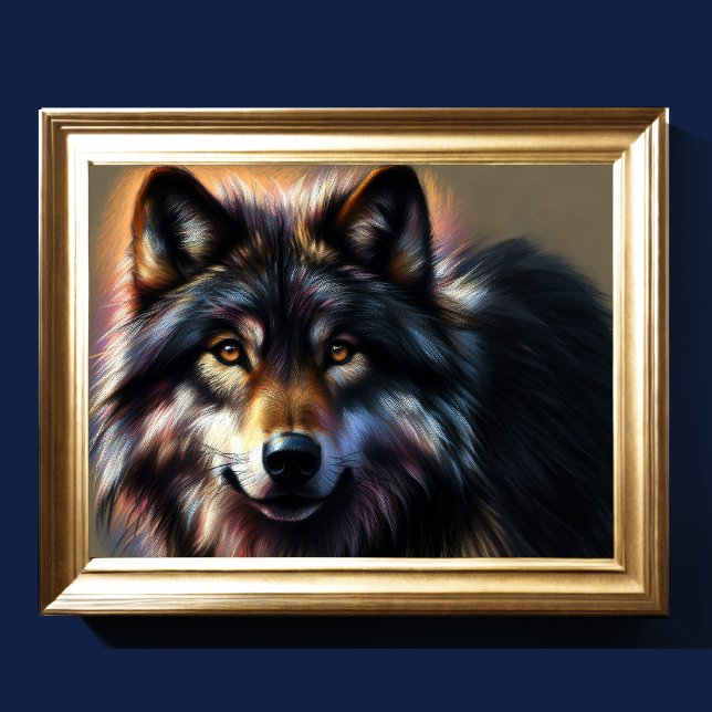 Poster Dessin dur Pastel Wolf (Créateur téléchargé)