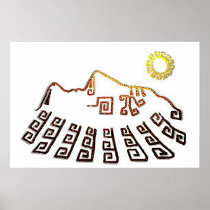 Poster Dessin Extraordinaire Machu_Picchu Cusco Pérou