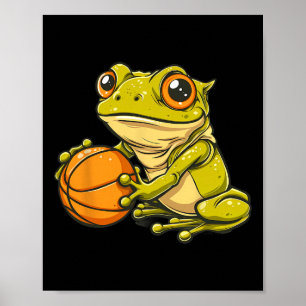 Poster Dessin Grenouille Crapaud Squelette Joueur Animal