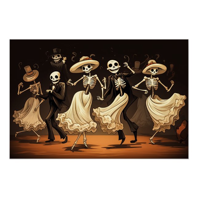 Poster Dessin Halloween Swing Dance (Devant)