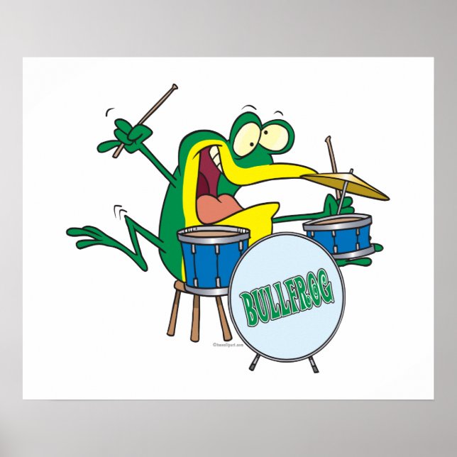 Poster dessin humoristique humoristique de batteur de gre (Devant)