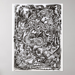 Poster Dessin Mind Cascade