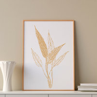 Dessin minimaliste moderne de Feuilles botaniques