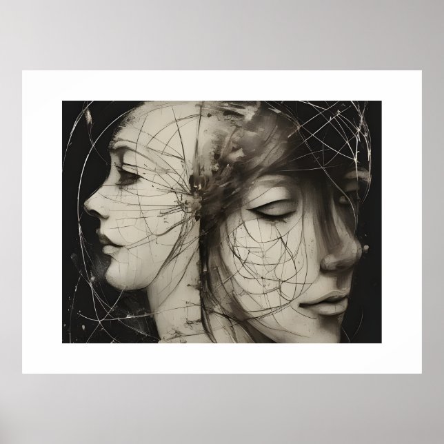 Poster Dessin noir et blanc (Devant)