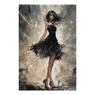 Poster Dessin numérique LBD classique habillés en IA
