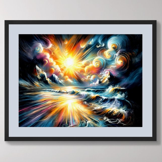 Poster Dessin Pastel Mystérieux Cosmos (Créateur téléchargé)