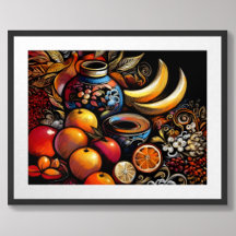 Dessin Stylisé Vase Vase Fruit de vie stable