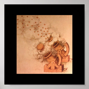Poster Dessins de canons de Léonard de Vinci
