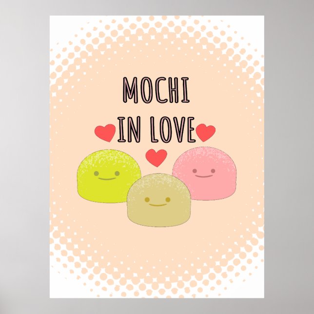 Poster Dessins de dessin mignon Mochi (Devant)