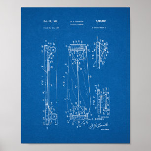 Poster Dessous de verre pour enfants - Skateboard Patent 