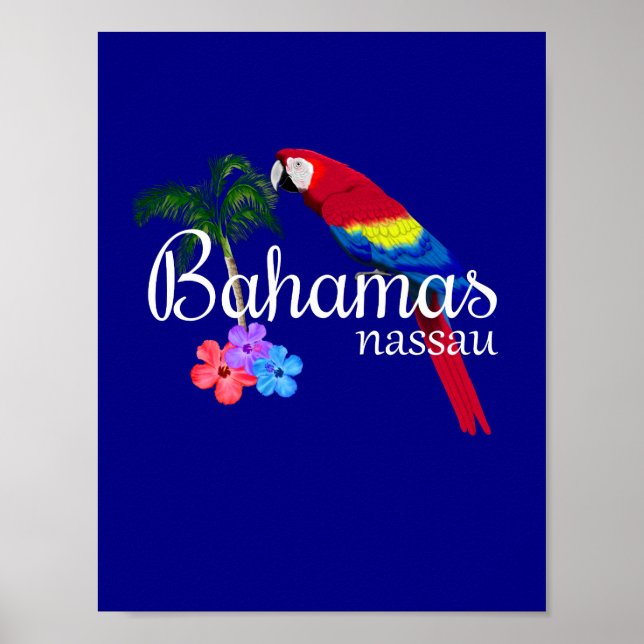 Poster Destination tropicale des Bahamas de Nassau (Devant)
