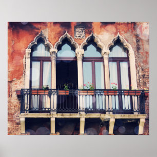 Poster Destinations Bâtiment rustique de Venise