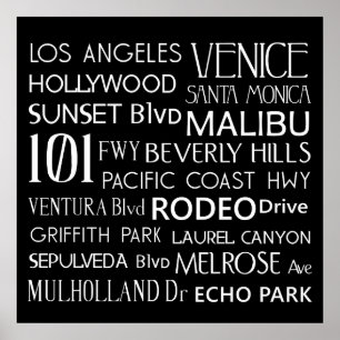 Poster Destinations californiennes