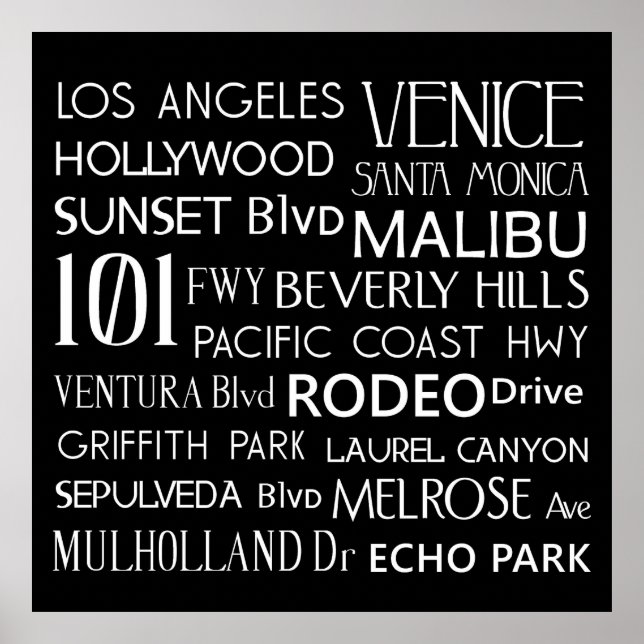 Poster Destinations californiennes (Devant)