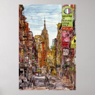 Poster Destinations   New York City Vue de Little Italy