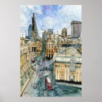 Destinations | Watercolor Vintage London Street