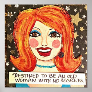 POSTER DESTINÉE À N'AVOIR AUCUN REGRET.