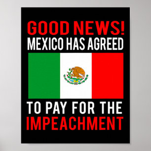Poster Destituer Trump Mexique Paie Pour la Destitution F