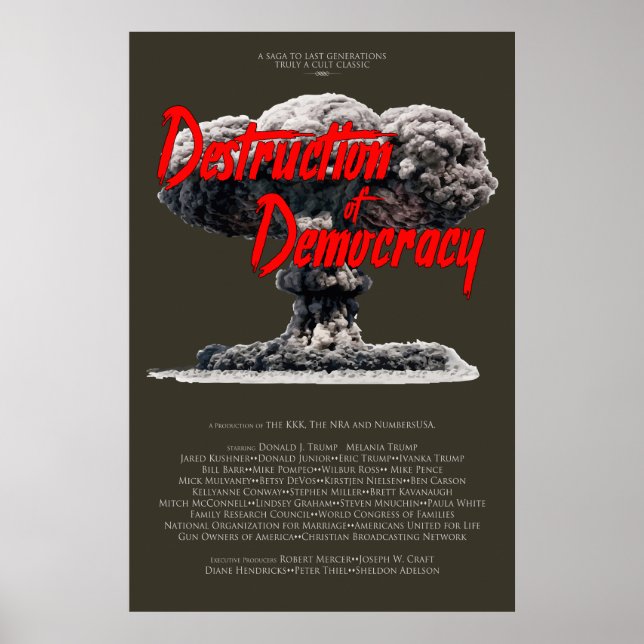 Poster Destruction de la démocratie (Devant)