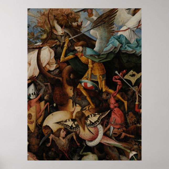 Poster Détail : Chute des anges rebelles par Pieter Brueg (Devant)