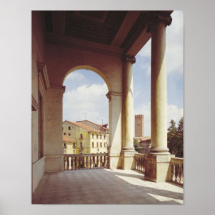 Poster Détail de la galerie de la façade principale,