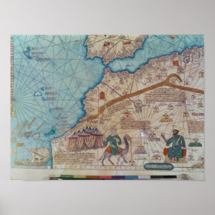 Poster Détail de l'Atlas Catalan, 1375