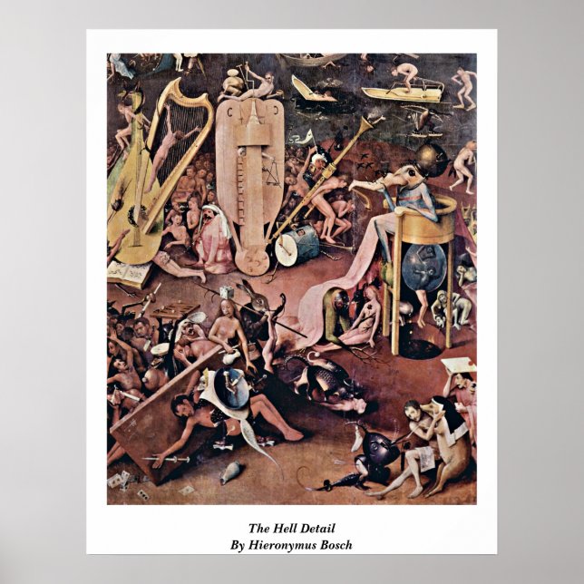 Poster Détail De L'Enfer Par Hieronymus Bosch (Devant)