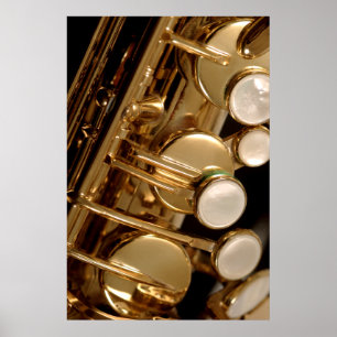 Poster détail de saxophone