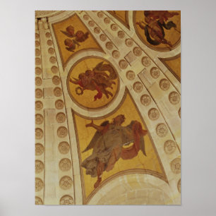 Poster Détail des anges du dôme, établi 1635-42