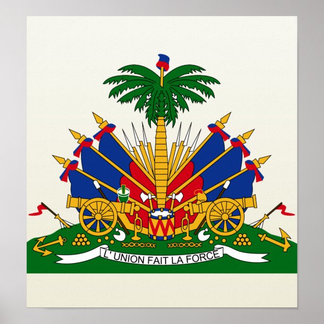 Poster Détail des armoiries d'Haïti (Devant)