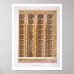 Poster Détail du grand plafond de la Mosquée d'El-