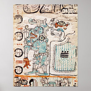 Poster Détail d'un codex maya
