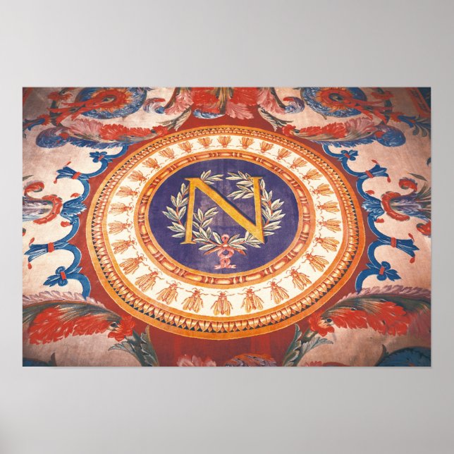 Poster Détail d'un tapis avec le 'N' de Napoléon Ier (Devant)
