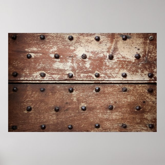 Poster Détail d'une vieille porte peinte en noir avec moi (Devant)