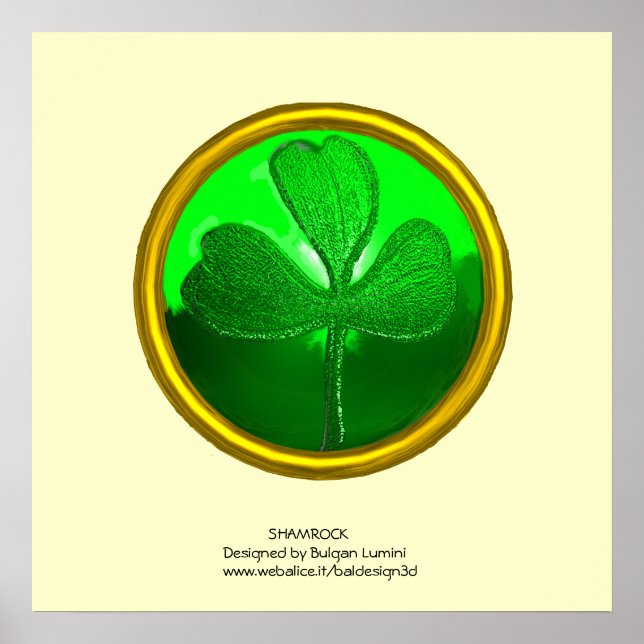 Poster Détail shamrock du COEUR CÉLTIQUE DE SAINT PATRICK (Devant)