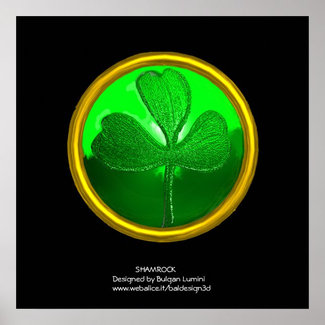 Poster Détail shamrock du COEUR CÉLTIQUE DE SAINT PATRICK (Devant)