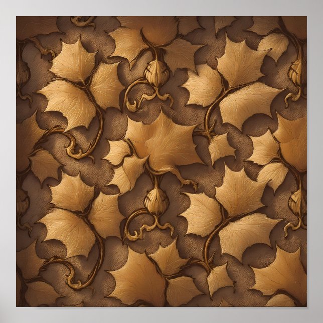 Poster Detailed Carved Ivory Wallpaper - Luminous Texture (Devant)