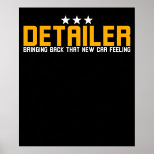 Poster Détaillant auto Nouveau Sentiment de voiture