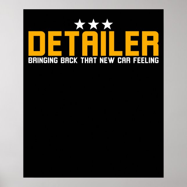 Poster Détaillant auto Nouveau Sentiment de voiture (Devant)
