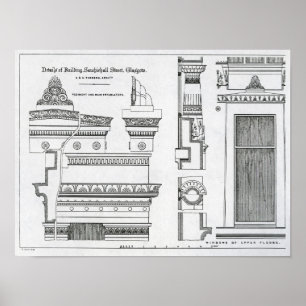 Poster Détails architecturaux de Grecian Chambers