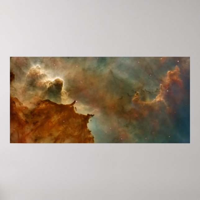 Poster Détails de la nébuleuse de Carina - Grands nuages (Devant)