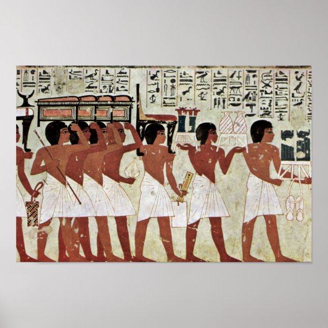 Poster Détails funéraires Par Maler Der Grabkammer Des Ra (Devant)